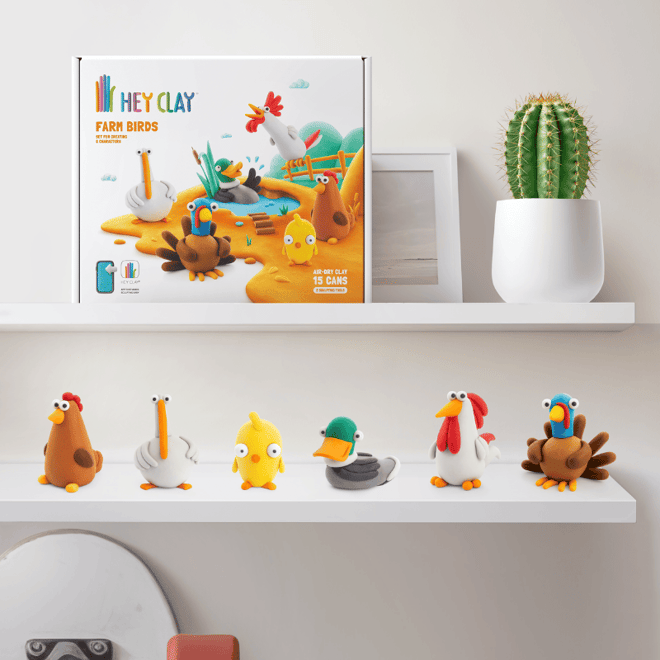Hey Clay Yaratıcı Kil Seti - Farm Birds
