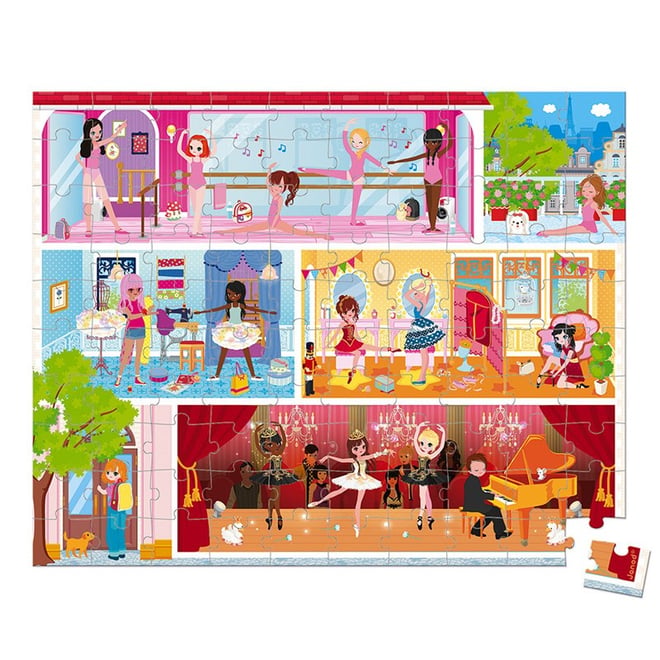 Janod 100 Parça Çanta Puzzle Dans Akademi