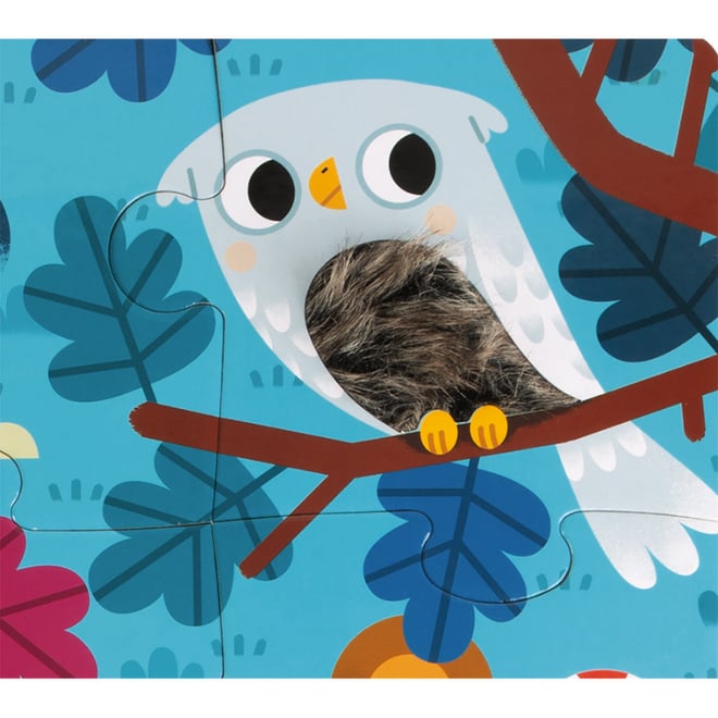 Janod 20 Parça Dokun Hisset Puzzle - Hayvanlar