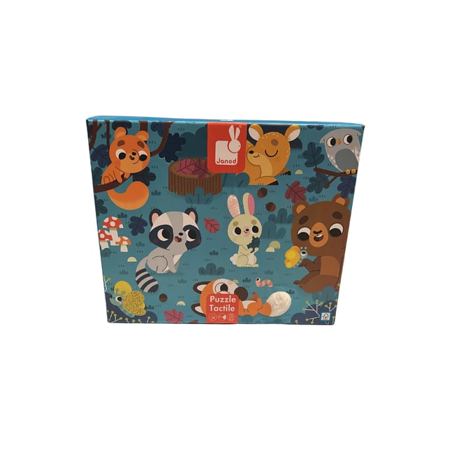 Janod 20 Parça Dokun Hisset Puzzle - Hayvanlar