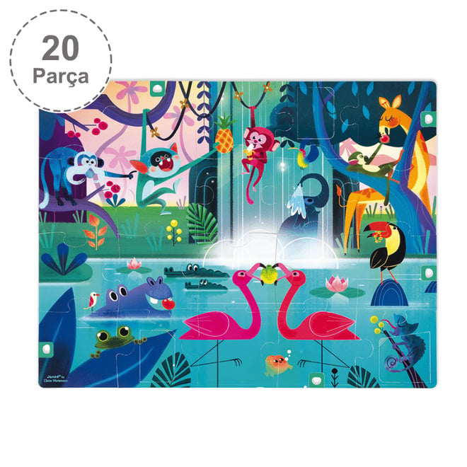 Janod 20 Parça Sürpriz Puzzle - Orman