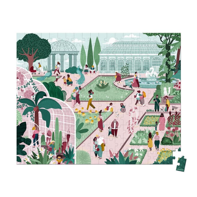 Janod 200 Parça Çantalı Puzzle - Botanik Bahçesi