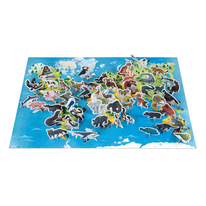 Janod 200 Parça Figürlü Puzzle - Hayvanlar