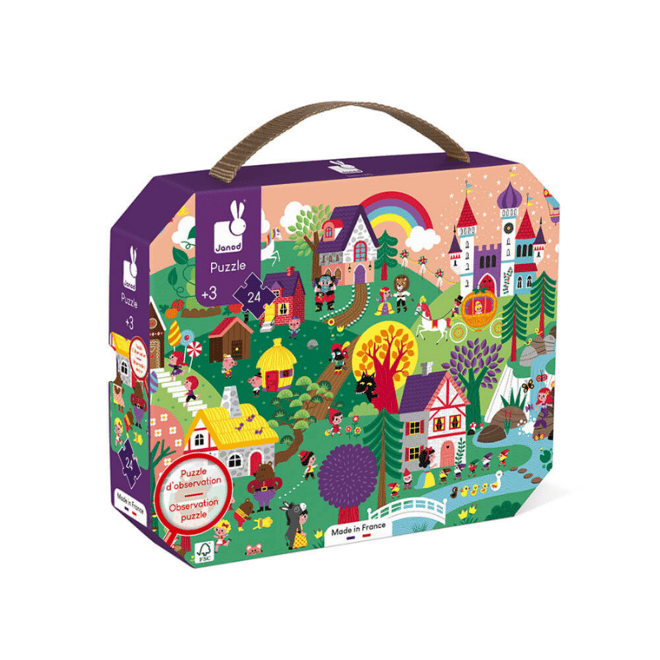 Janod 24 Parça Çantalı Puzzle ve Bulmaca - Masal