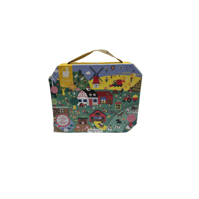 Janod 24 Parça Çantalı Puzzle ve Bulmaca - Çiftlik