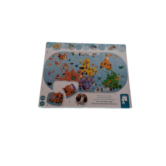 Janod Suya Dayanıklı 28 Parça Puzzle - Dünya Haritası
