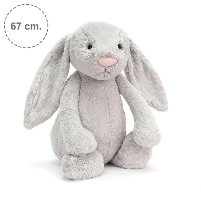 Jellycat Bashful Gri Tavşan Dev Boy 67 cm