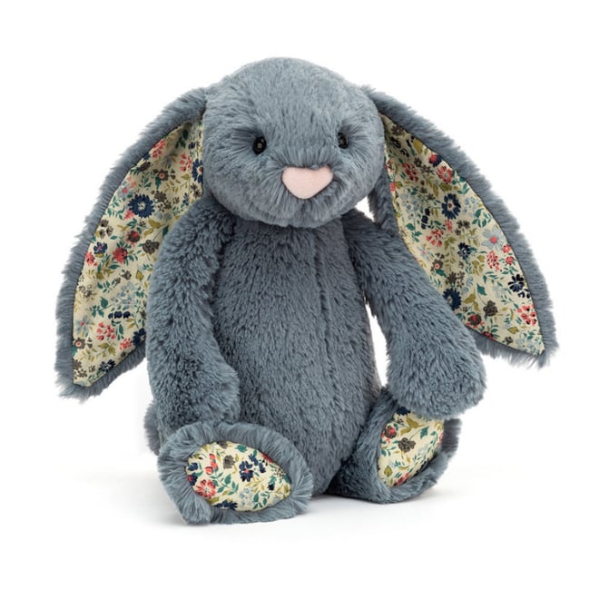 Jellycat Çiçekli Koyu Mavi Tavşan Orta Boy 31 cm