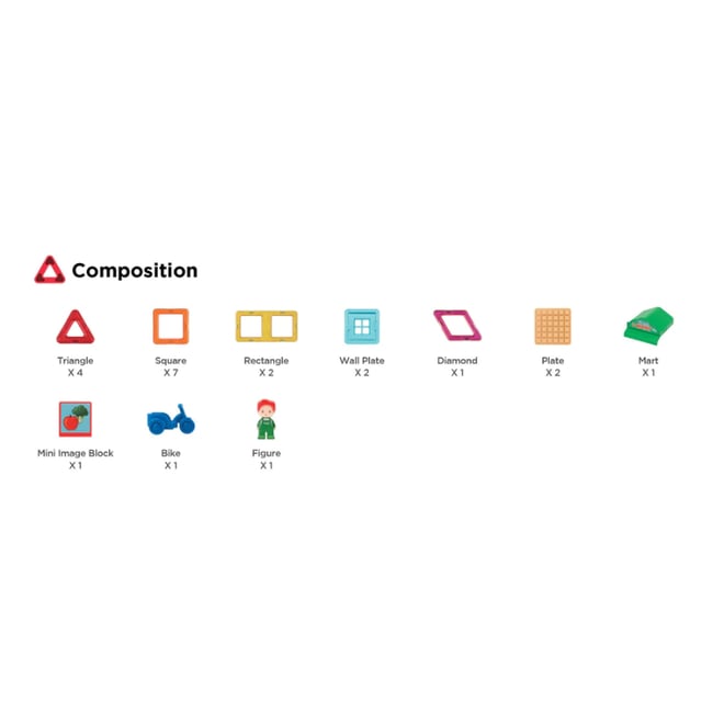 Magformers Mıknatıslı Town Set - Mart - 22 Parça