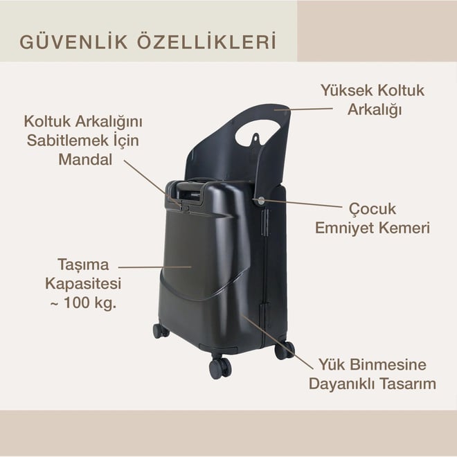 Miamily Carry On Kabin Boy Valiz - Midnight Black