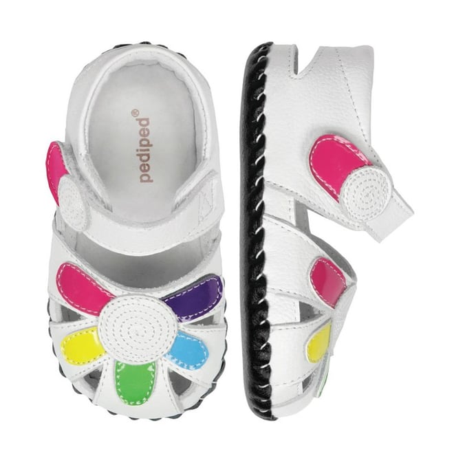 Pediped Daisy White Multi