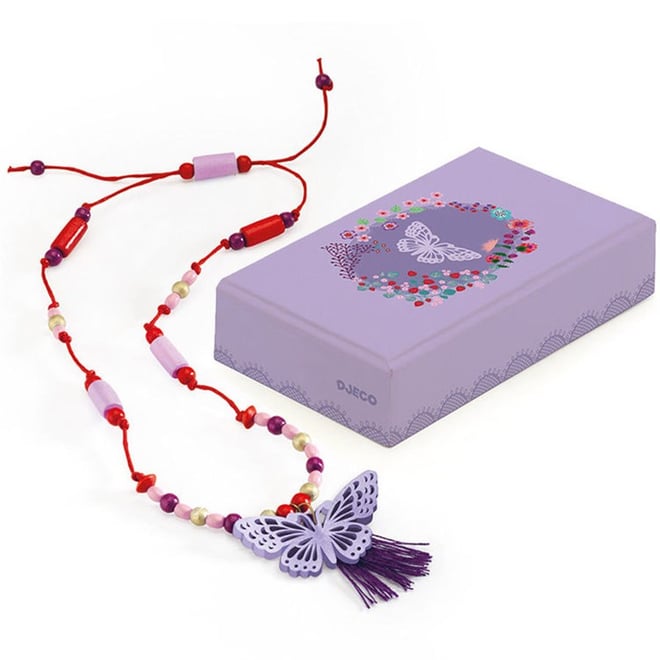 Plum Butterfly Necklace