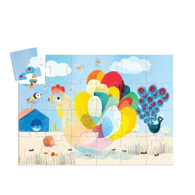 Djeco Dekoratif Puzzle 24 Parça/Raoul the hen