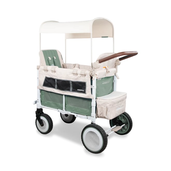 Wonderfold VW2 Volkswagen İkili Bebek Arabası Vagonu - Haki Yeşil