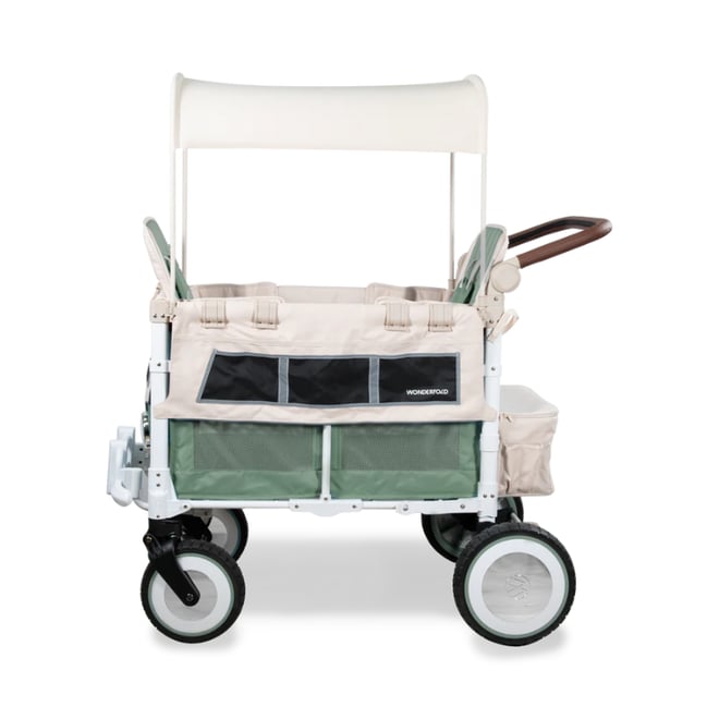 Wonderfold VW2 Volkswagen İkili Bebek Arabası Vagonu - Haki Yeşil