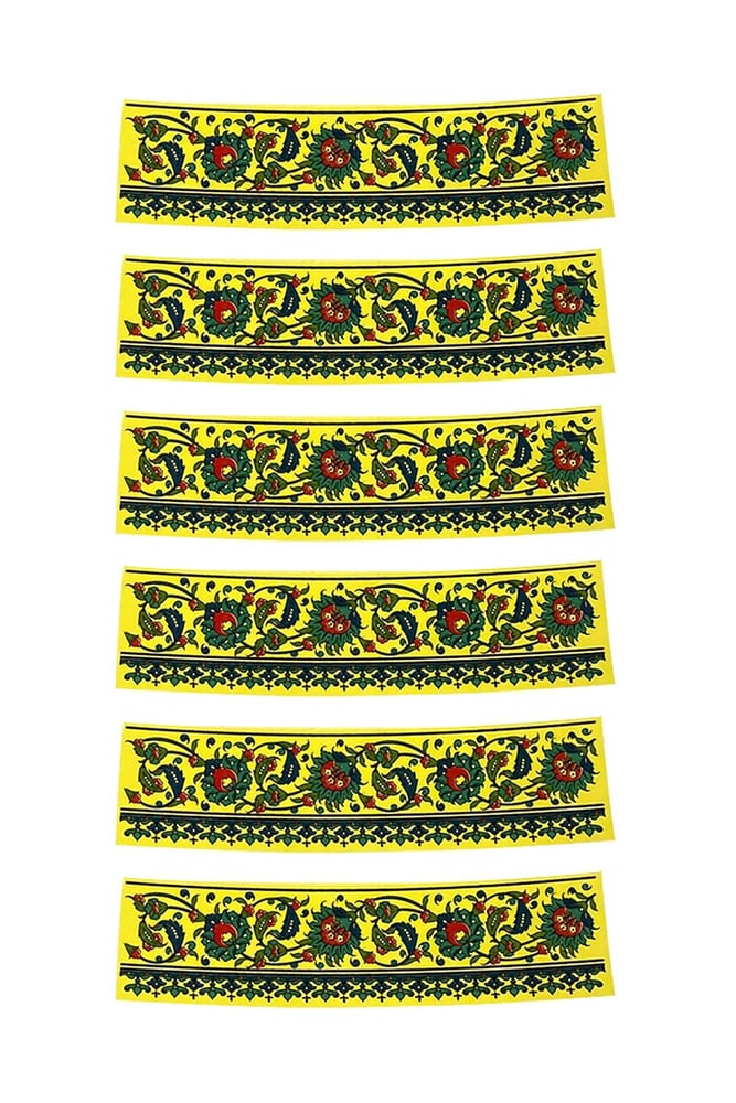 E563-1 Çini Desenli Sır Altı Dekal 4x15 cm