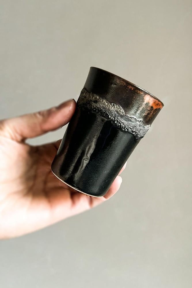 Magmatic El Yapımı Seramik Oval Double Espresso Kahve Bardağı