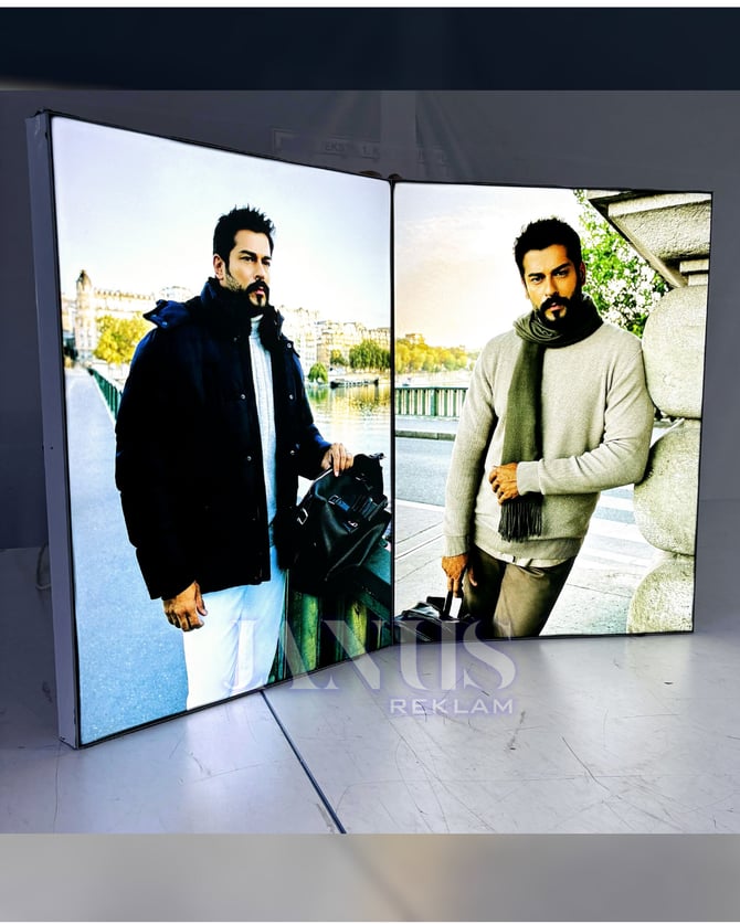 Lightbox - Çift Taraflı 10cm Profil İç Mekan - Uzun kenar ölçüsü 300 - 400 cm arası