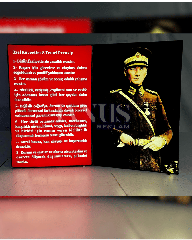 Lightbox - Çift Taraflı 10cm Profil İç Mekan - Uzun kenar ölçüsü 300 - 400 cm arası