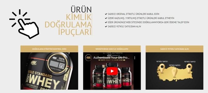Optimum Gold Standard Whey orijinal ürün doğrulama