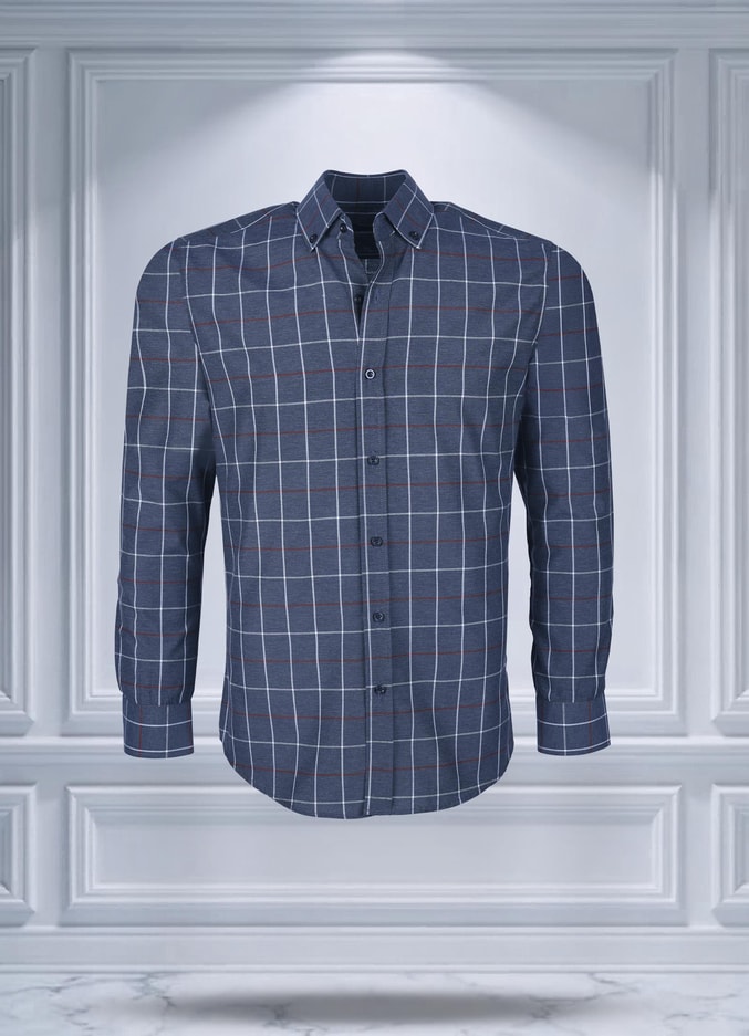 TodthTodth Kolay Ütülenebilen Dört Mevsim Modern Fit Yumuşak Dokulu Gri Beyaz Çizgili Erkek Gömlek3 Gömlek 899 TL