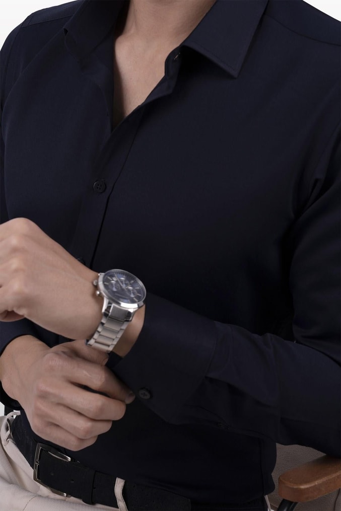 EtikmenLacivert Saten Slimfit Hediye Kutulu Erkek GömlekGÖMLEK MODELLERİ