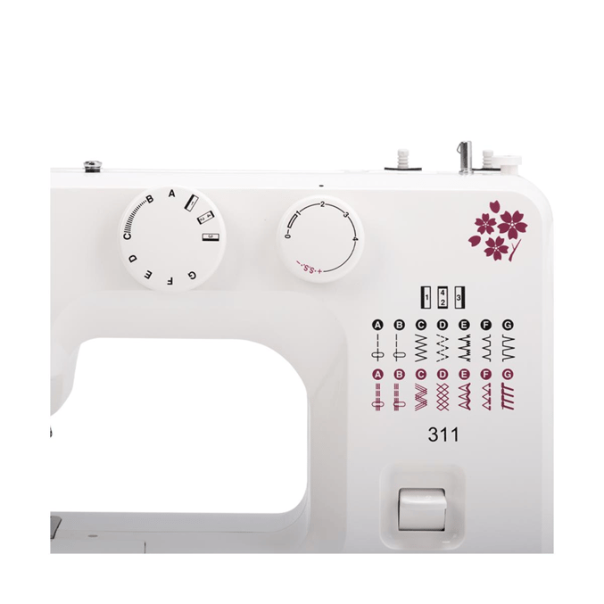 Janome 311 dikiş desenleri ve seçim paneli