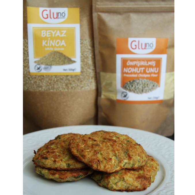 Glutensiz Kinoalı Nohut Unlu Mücver Tarifi