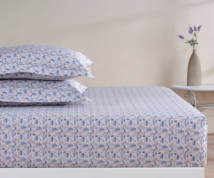 Çift Kişilik Fitted Çarşaf Set 160x200 Miles Mavi