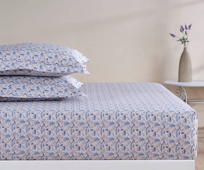 Çift Kişilik Fitted Çarşaf Set 180x200 Miles Mavi