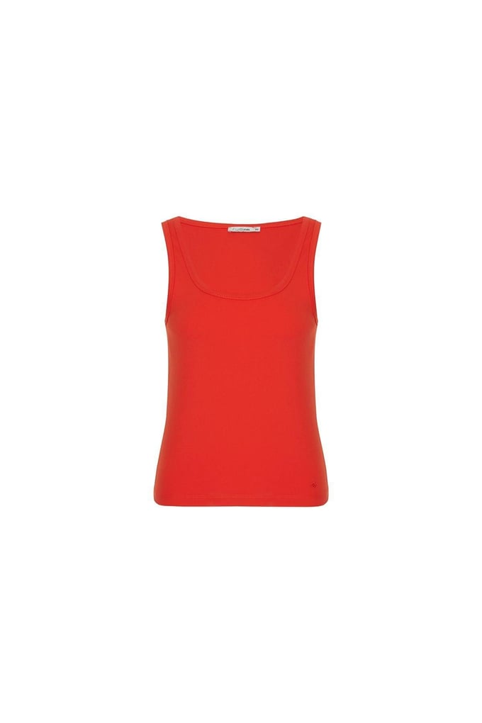 Strappy Square Neck Coral Blouse