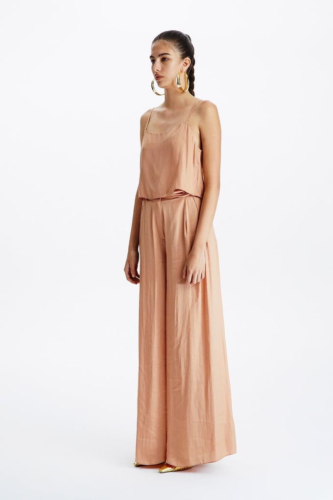 Strappy Satin Salmon Bustier