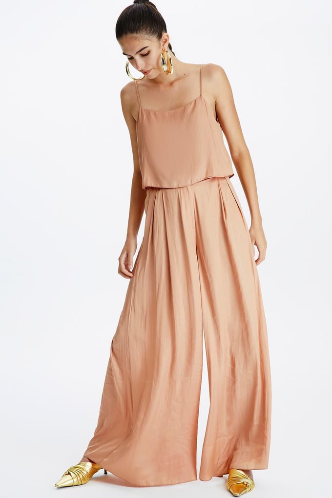 Strappy Satin Salmon Bustier