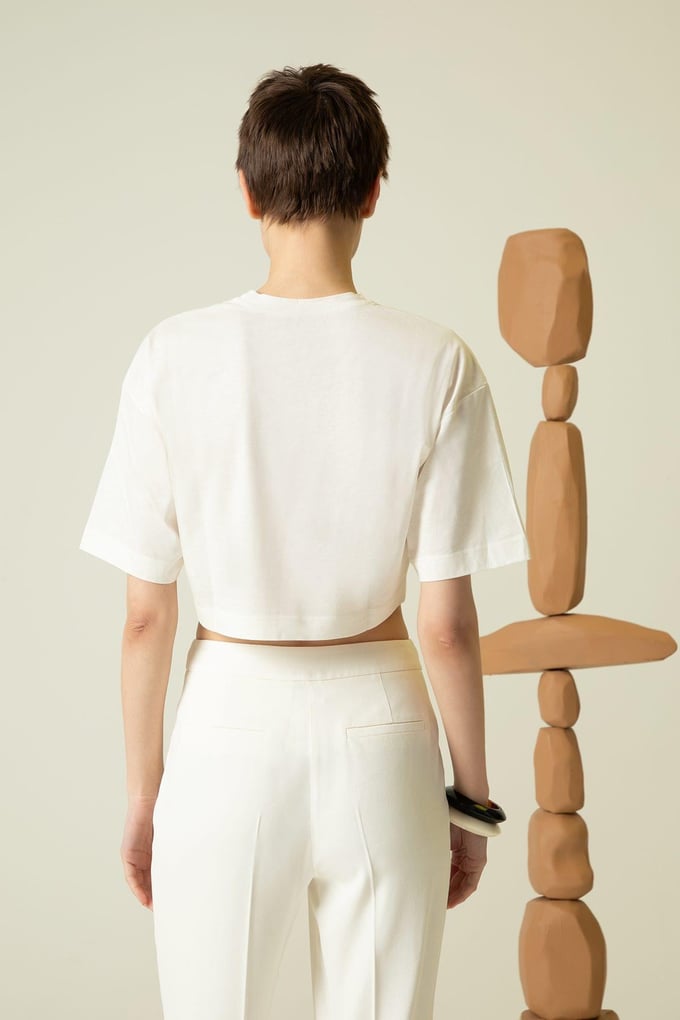 Basic White Crop T-Shirt