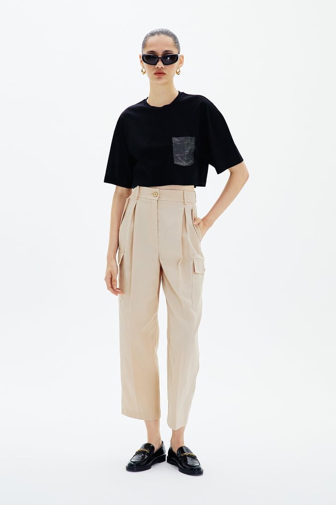 Basic Black Crop T-Shirt