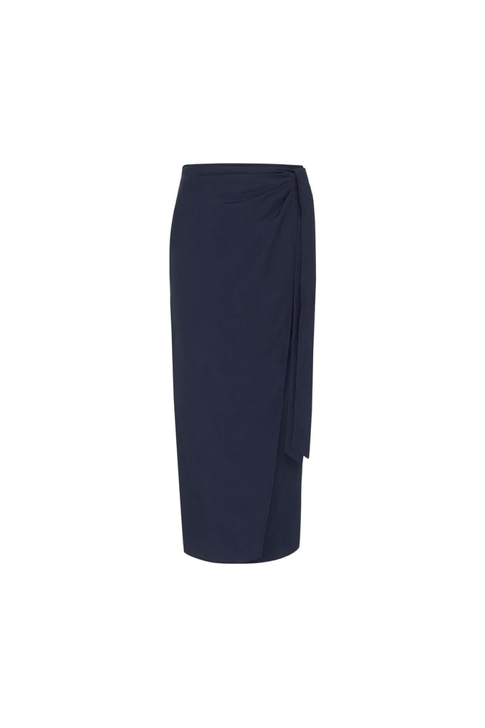Side Tie Navy Skirt