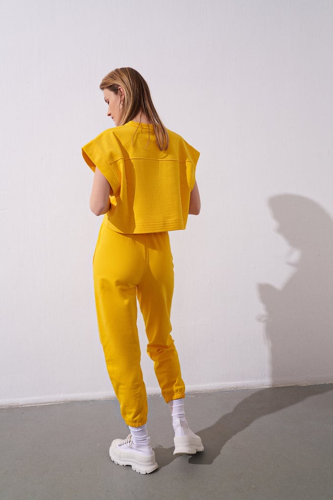  Sarı Jogger Fit Pantalon