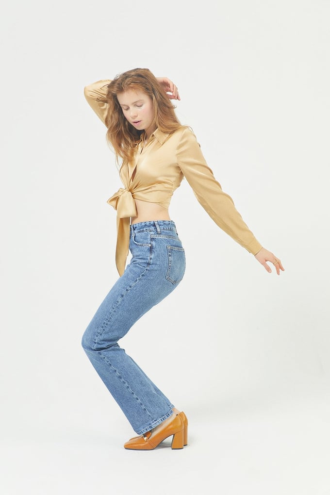 Straight Fit Jeans with Slits