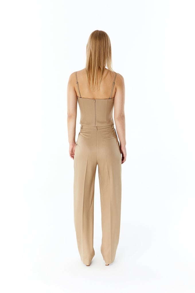 Askılı Camel Büstiyer Top