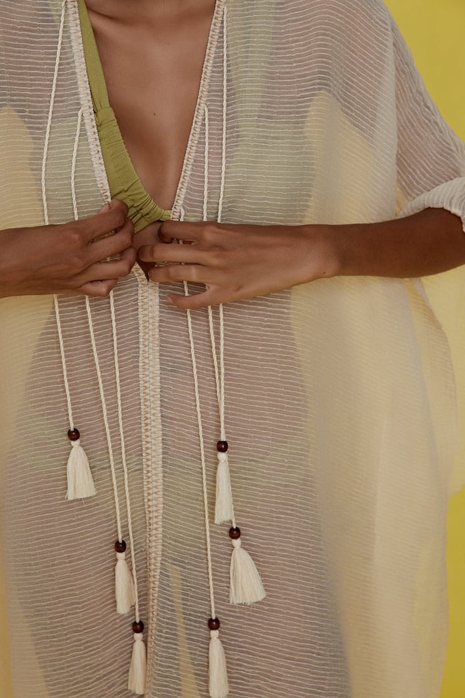 Bej Rustik Kimono