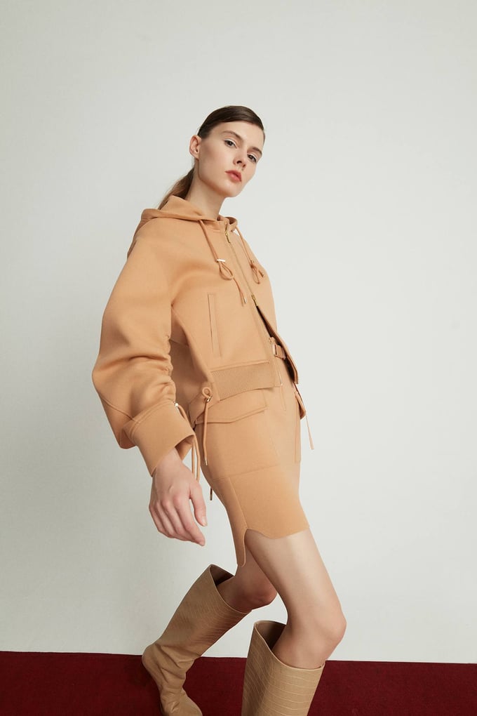 Cepli Kemerli Mini Camel Etek