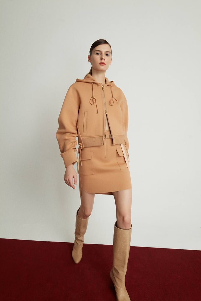 Cepli Kemerli Mini Camel Etek