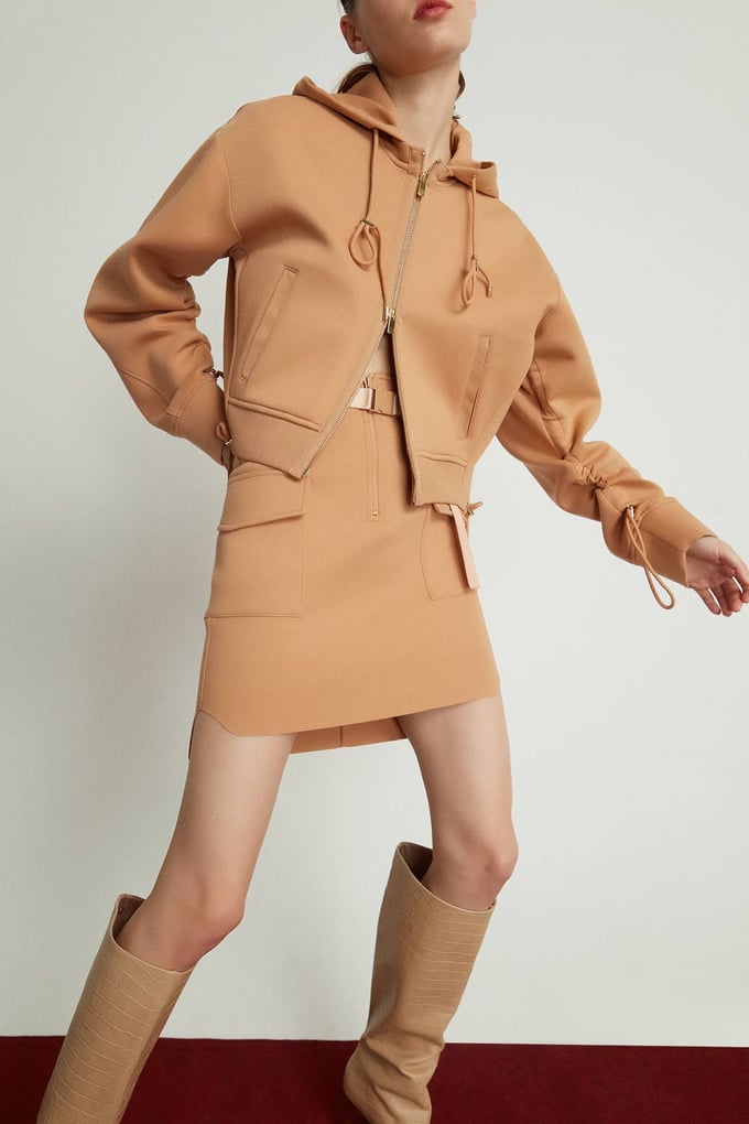 Cepli Kemerli Mini Camel Etek