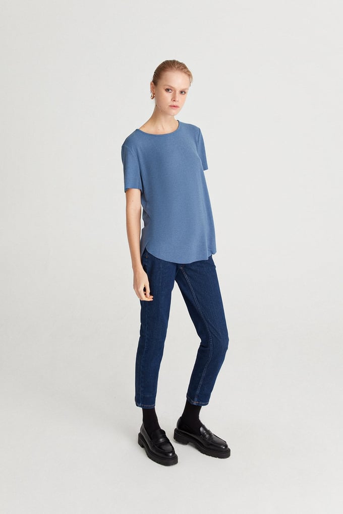 Dökümlü Basic T-Shirt