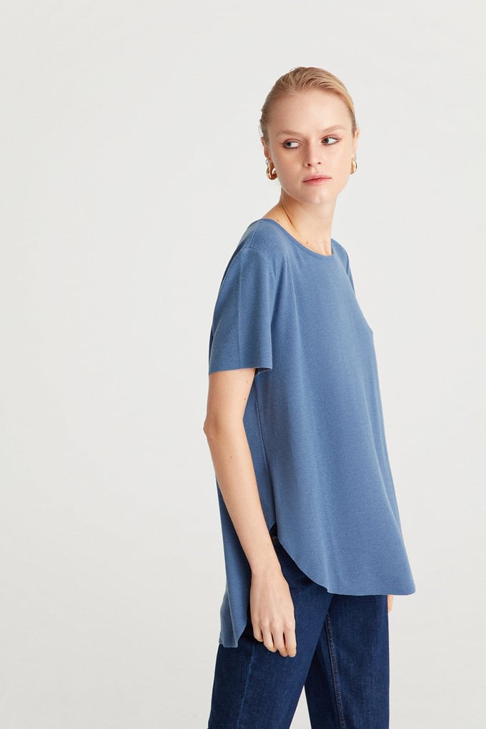 Dökümlü Basic T-Shirt