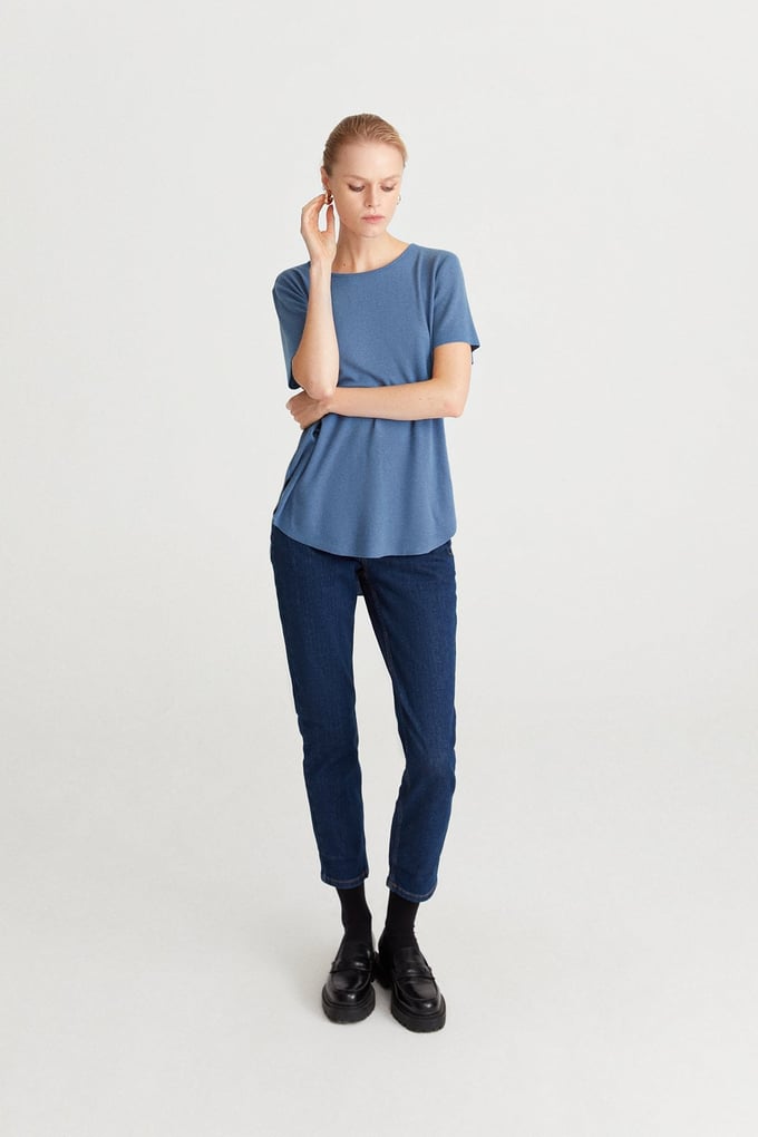 Dökümlü Basic T-Shirt