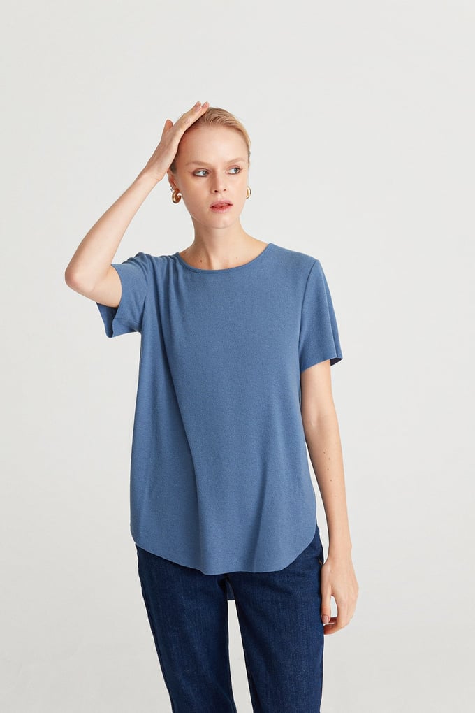 Dökümlü Basic T-Shirt