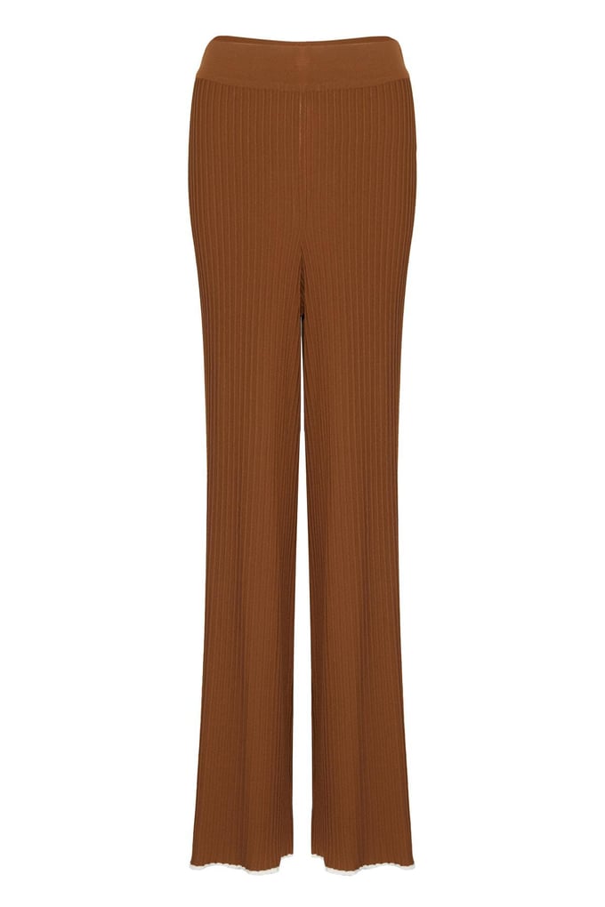 Flowy Camel Knit Pants