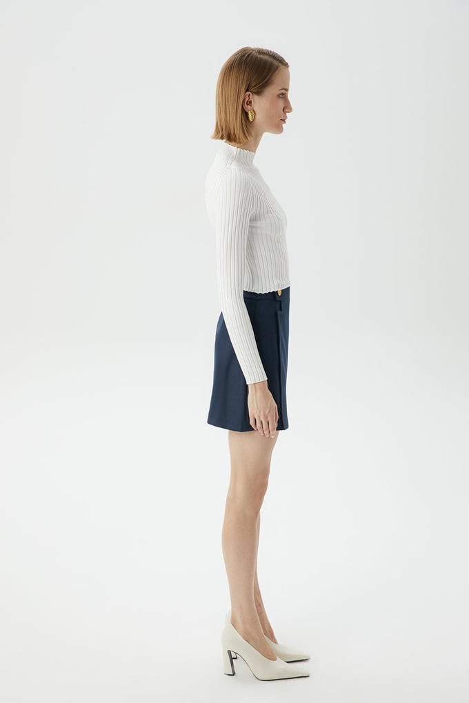 Ekru Basic Triko Top