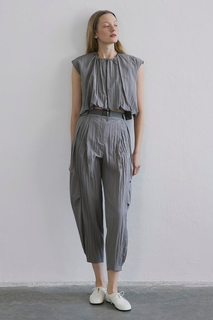 Zippered Drop Shoulder Mink Vest